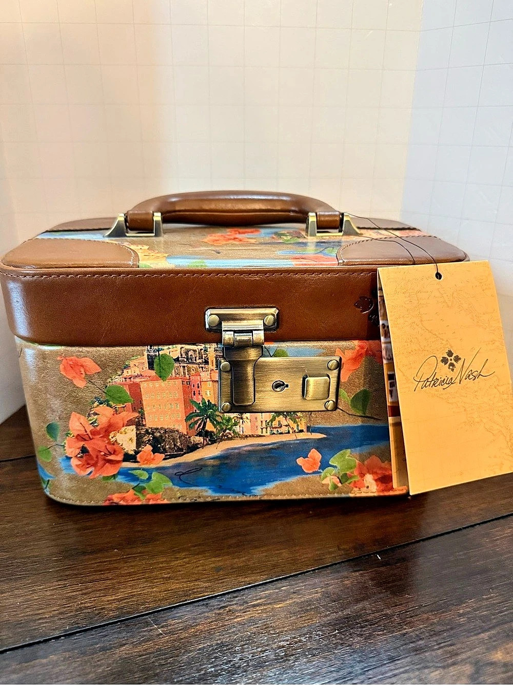 Patricia Nash Brescia Train Case In French Riviera NWT